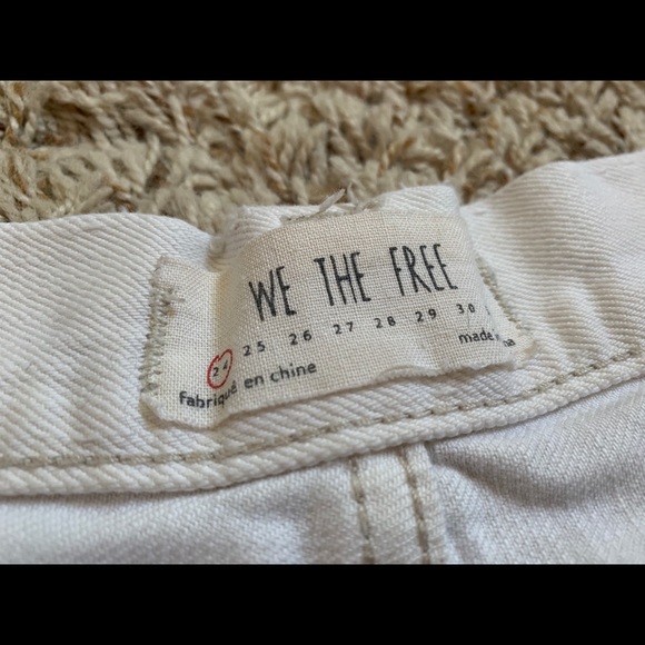 Free People white denim shorts - Picture 3 of 6